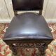 Suite de 4 chaises de style Louis XIII en cuir