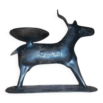 Bougeoir gazelle fer Vintage pour bougie chauffe-plat