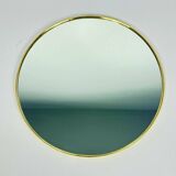 Round mirror in golden brass - size can be customized - 100% handmade