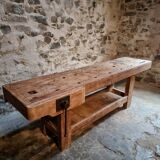 Antique beech table, France early 20th century