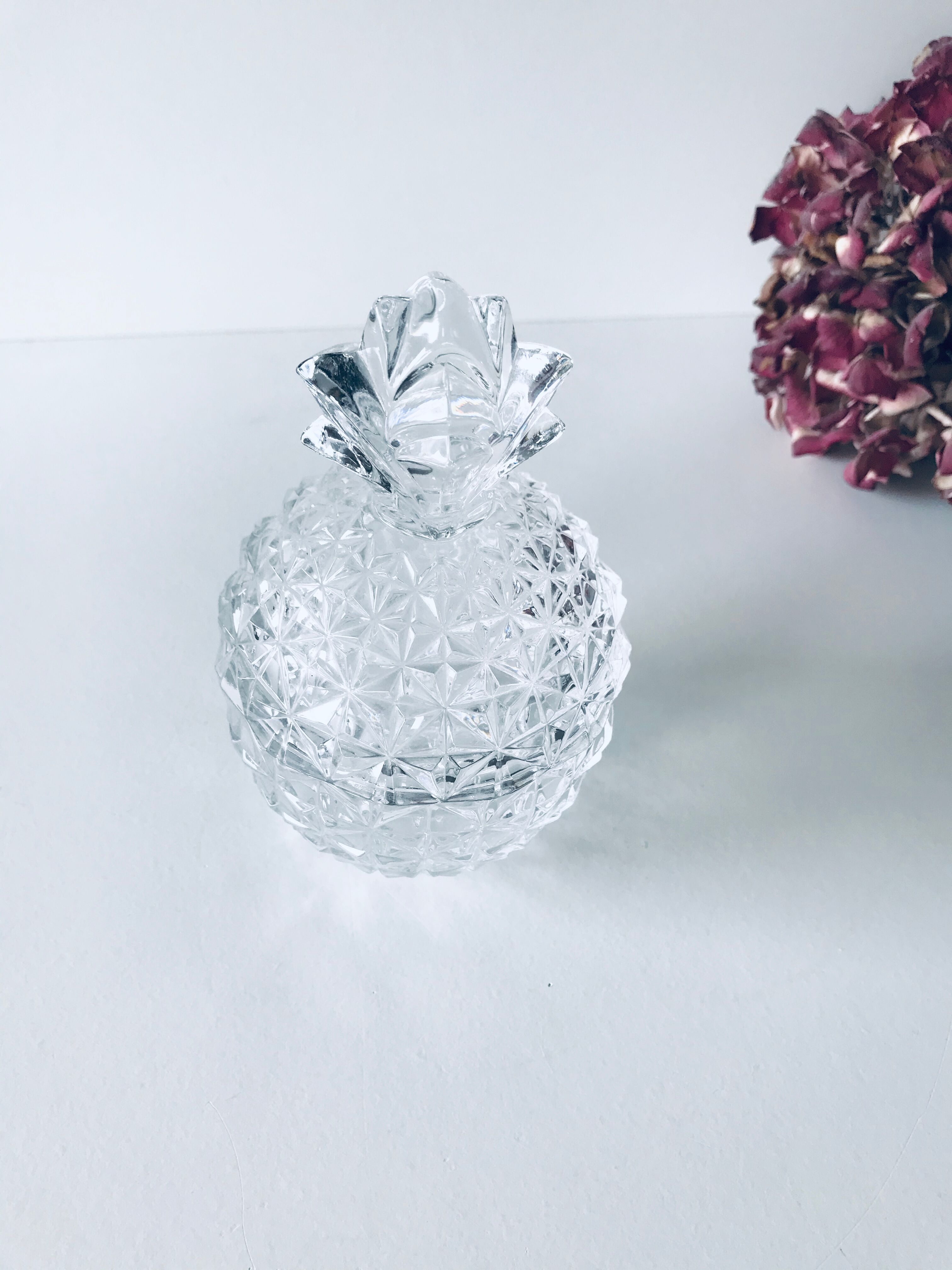 Crystal pineapple candy jar
