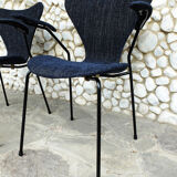 Pair armchairs 3270 butterfly series Arne Jacobsen for Fritz Hansen, vintage 1964