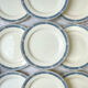 9 vintage flat plates iron earth salins model "castellane"