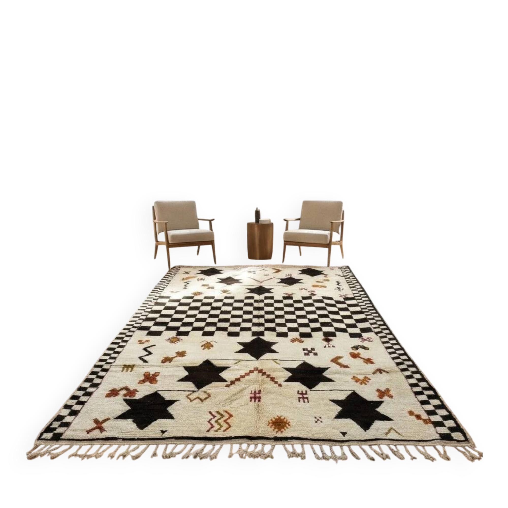 Tapis Béni Ouarain bohème 200x300 cm