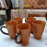 Ceramic orangeade service with 5 cups