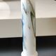 Tubular vase in white opaline, polychrome smoke volutes. Snowflake/Dalian Co. Ltd. High 29 cm