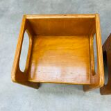 2 modular wooden children's chairs