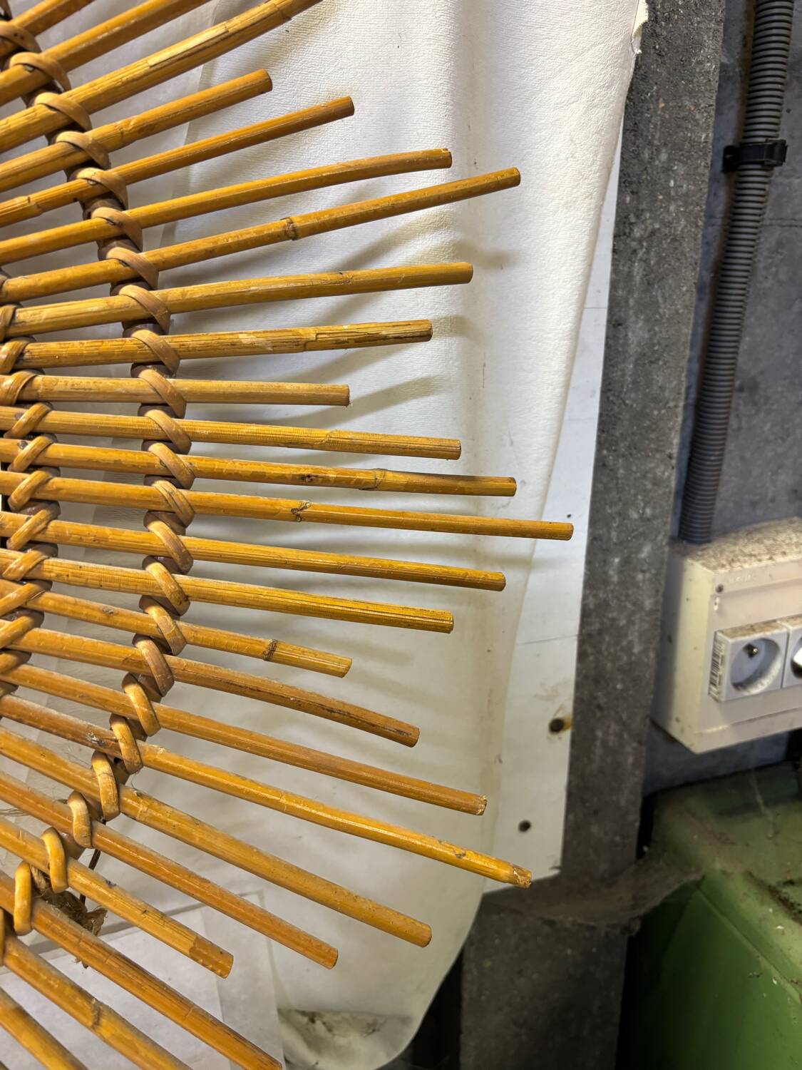 Vintage rattan mirror