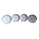 4 Terre de Fer Saint Amand et Hamage plates “Chicorée Williot” model