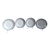 4 assiettes en Terre de Fer, Saint Amand et Hamage modèle "Chicorée Williot"