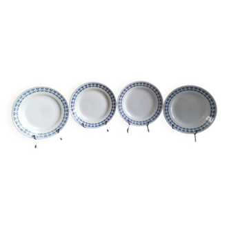 4 Terre de Fer Saint Amand et Hamage plates “Chicorée Williot” model