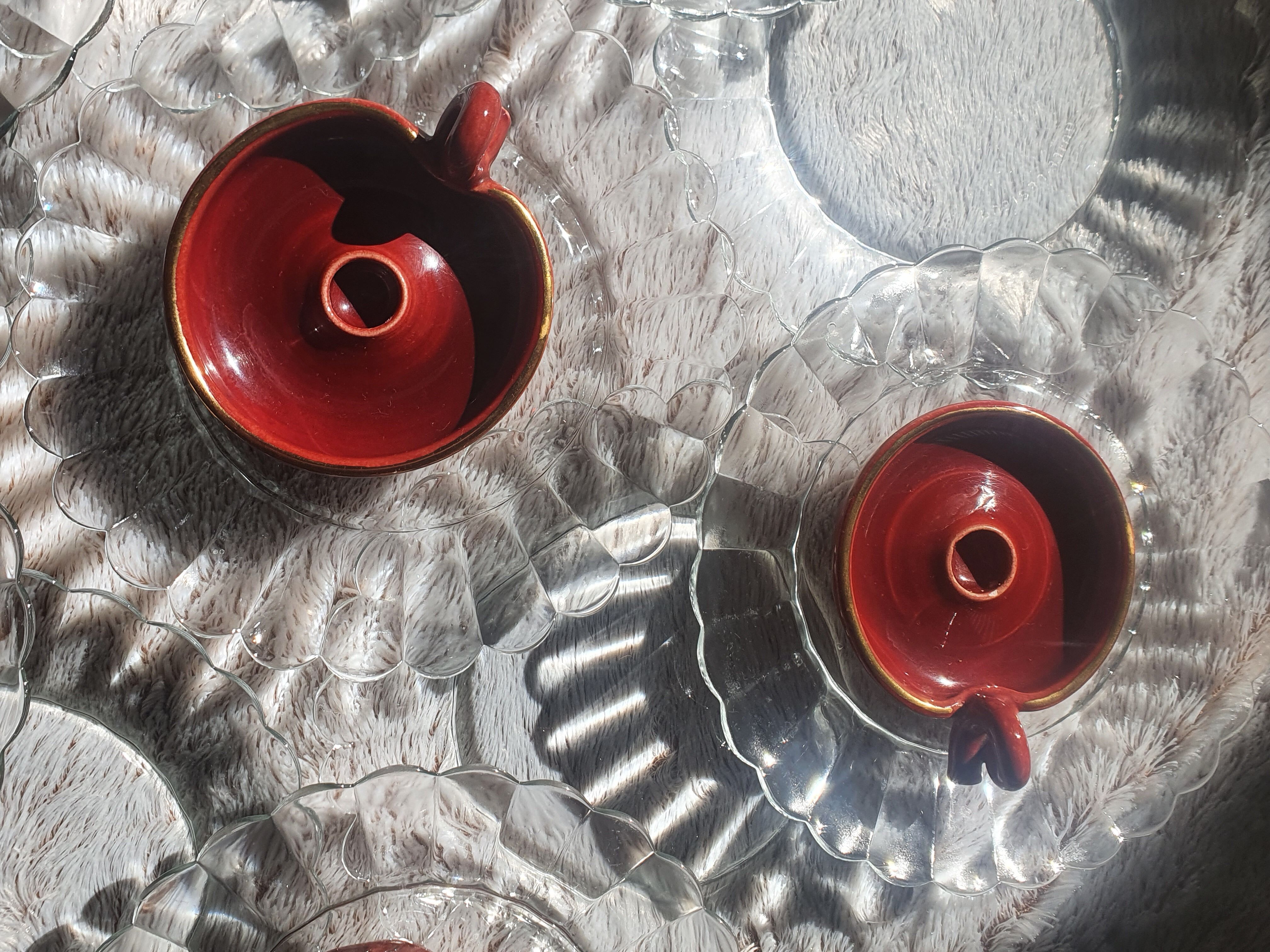 Pair of candle holders 50s