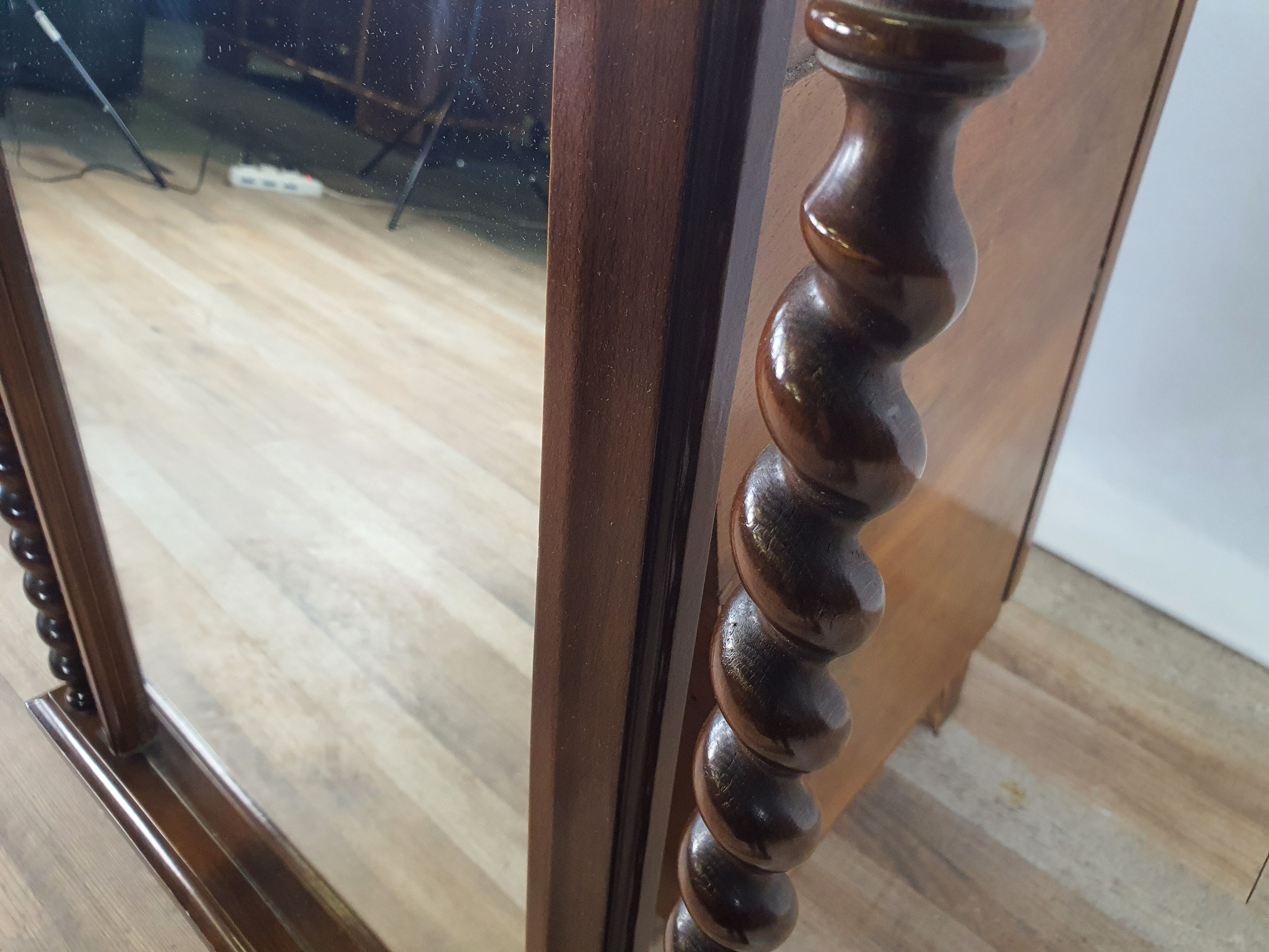 Vintage turned mirror from 80s