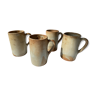 Lot de 4 mugs ou choppes en grès