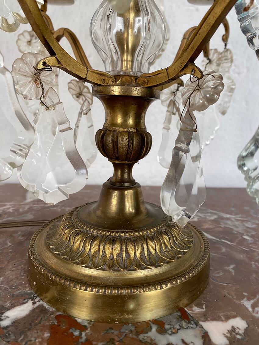 Large bronze chandelier in Louis XVI style, 20th century.