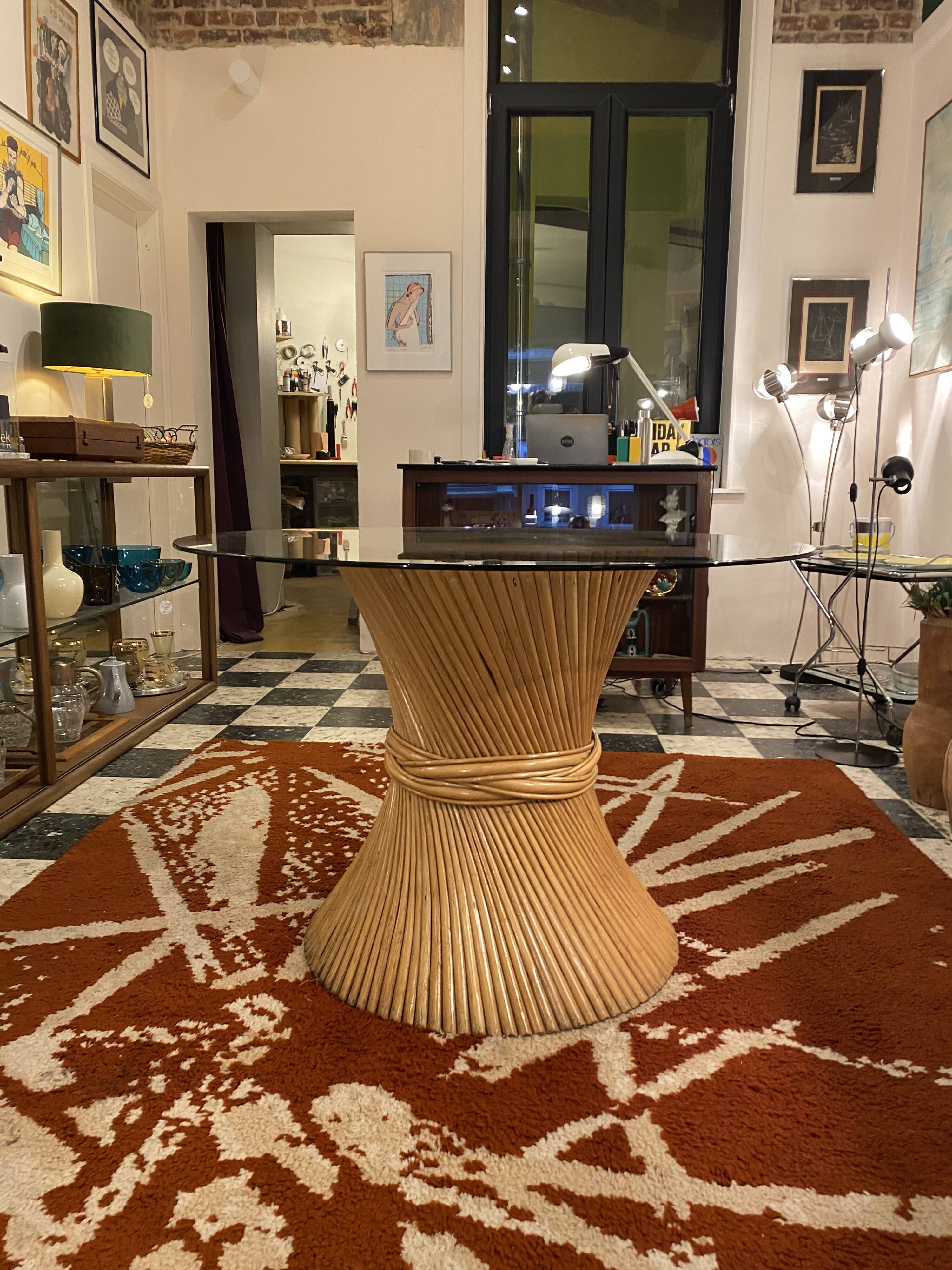 Vintage Mcguire bamboo table