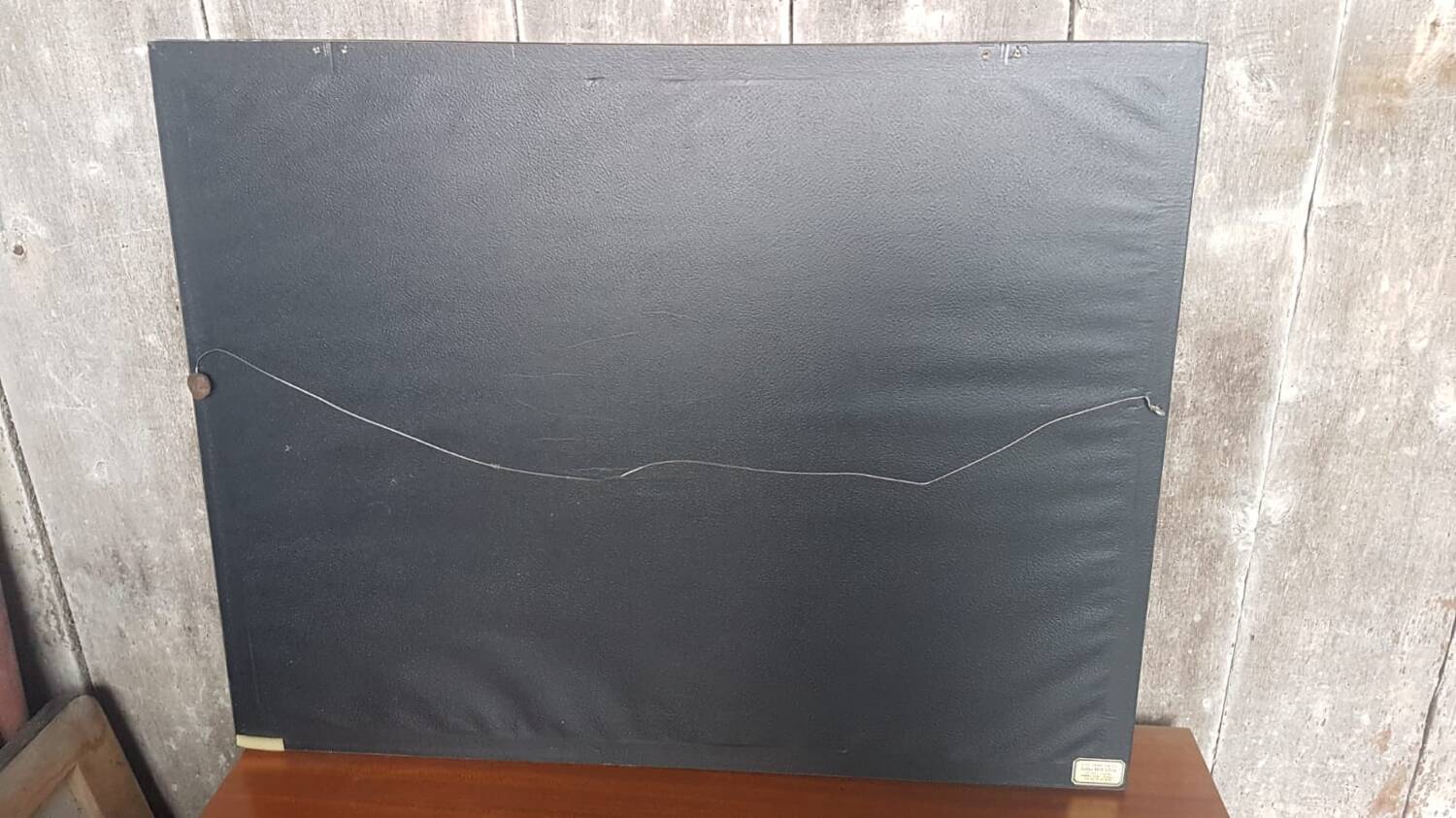 Old Color Lithograph “Roman Aqueduct Fréjus” + Black Wood Frame #A686