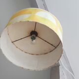 Lampshade for ceiling in embossed cardboard yellow orange 50s