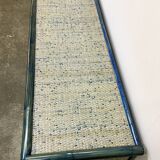 Commode vintage en rotin bleu par Maugrion, France 1970