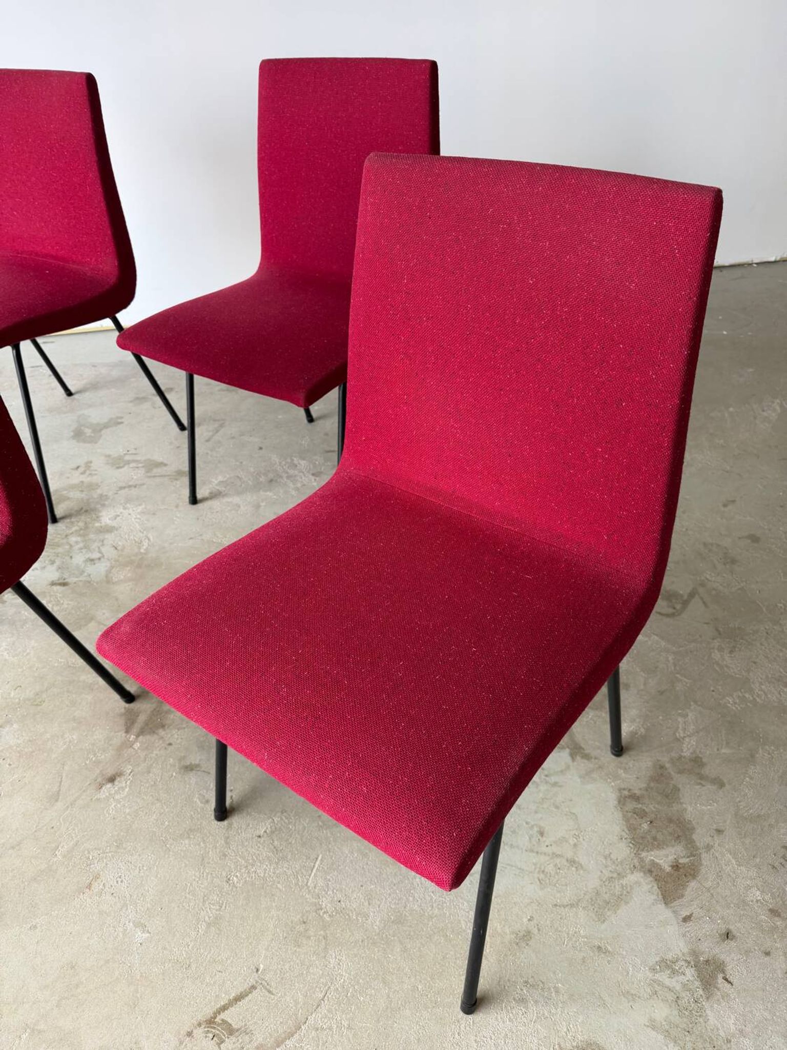 Set of 4 designer chairs model CM 145 by Pierre Paulin