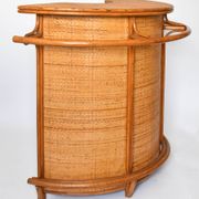 Vintage bar furniture with these two rattan stools from the 1960s/70s
