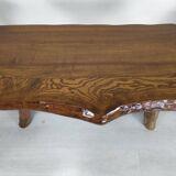 Brutalist coffee table and stools