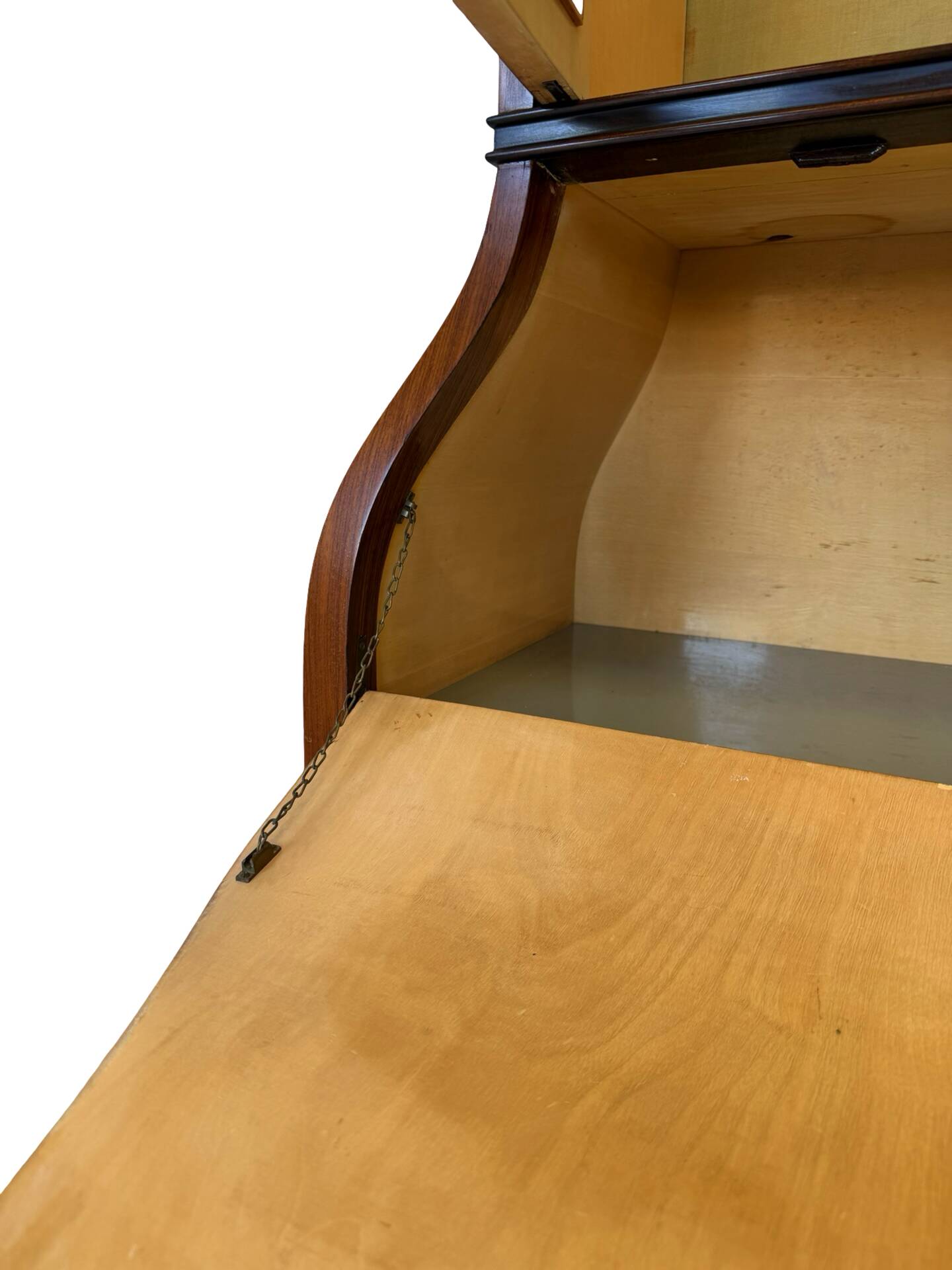 Secretary credenza in marquetry in the Italian Louis XV style from the mid-century, 1960.