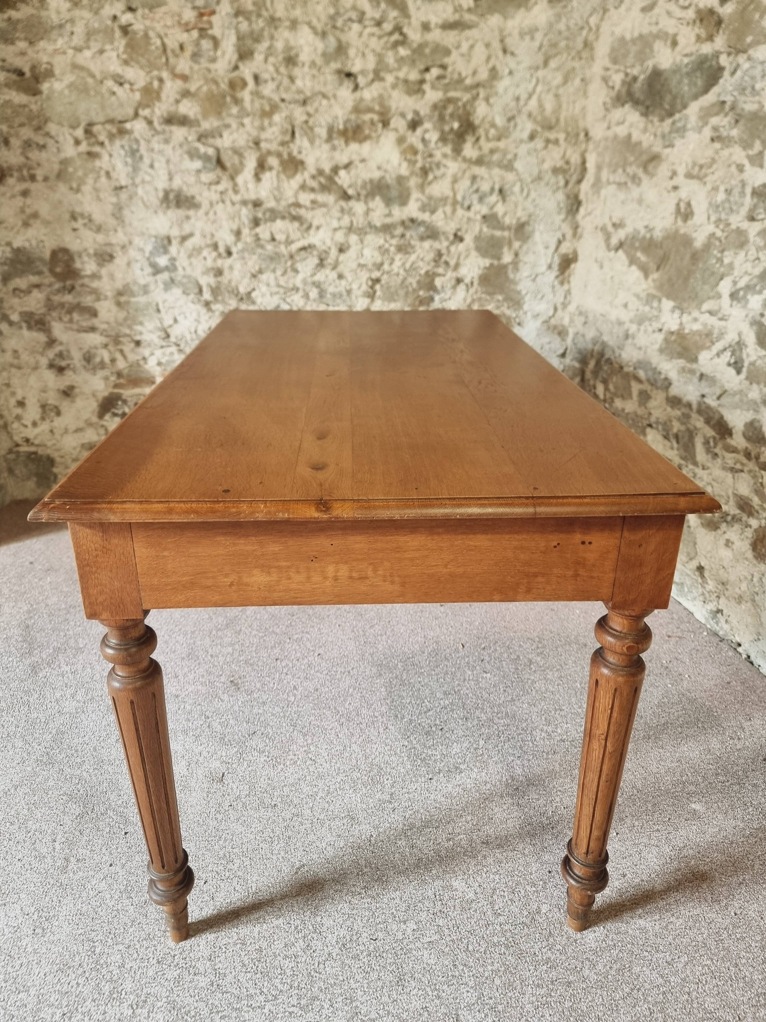 Antique Oak Table – 1930s Desk or Dining Table