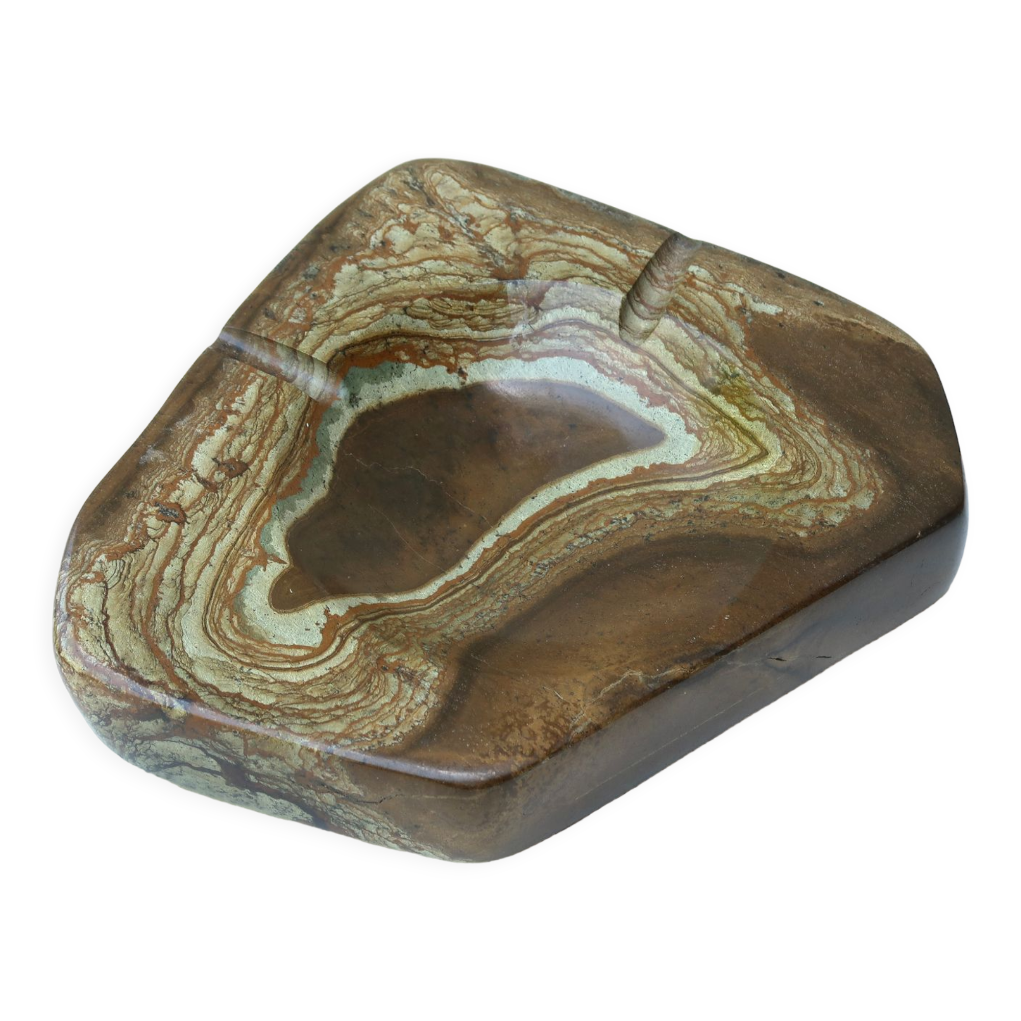 Carved stone ashtray, 70s