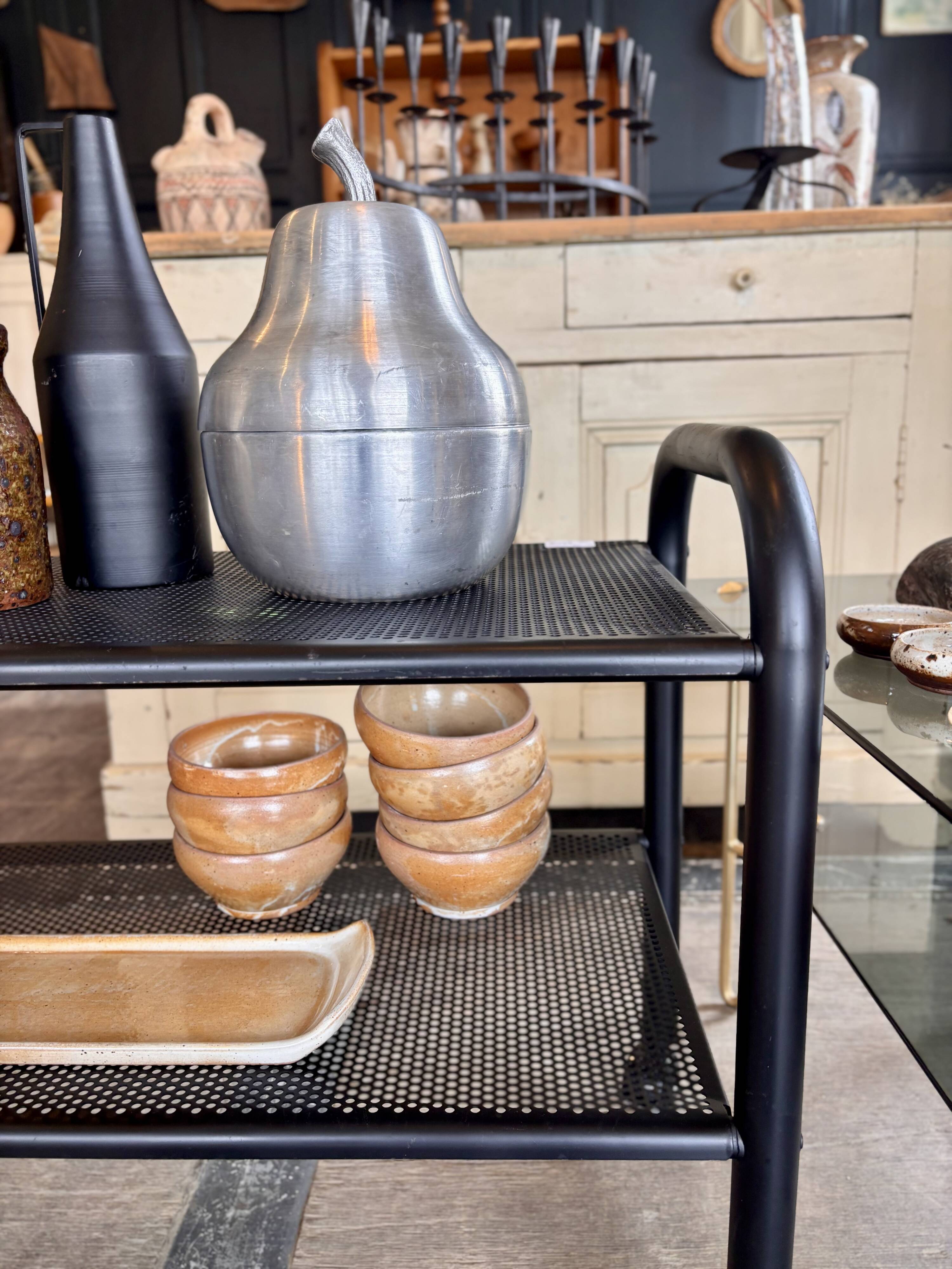 Vintage metal serving trolley