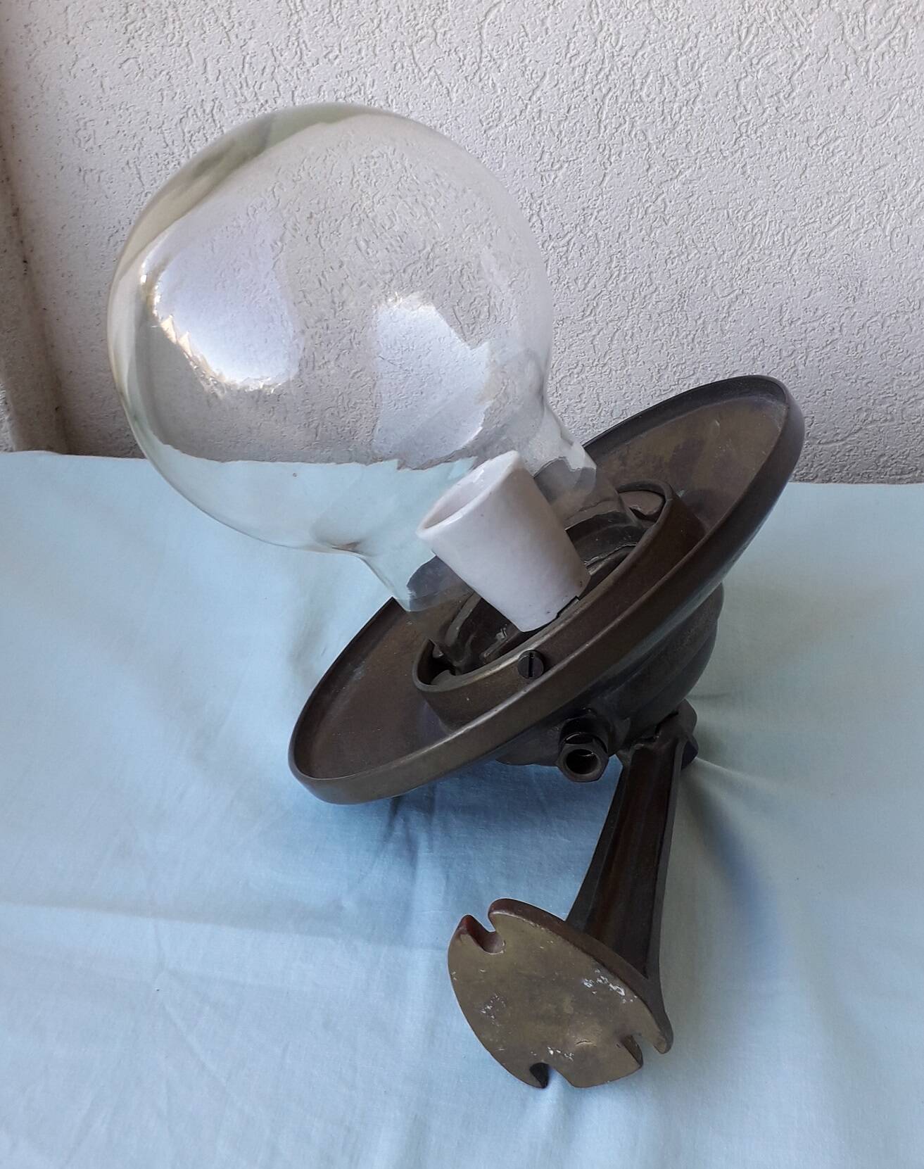 Brass wall light