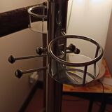 chrome standing ashtray with glass holder 1930 design by Boris Lacroix