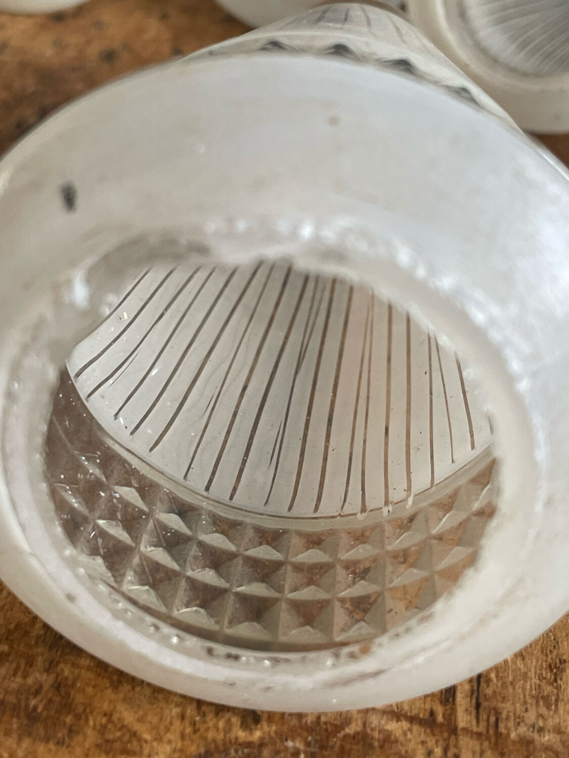 6 wall lamps cones art deco glass