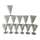 12 antique stemmed glasses