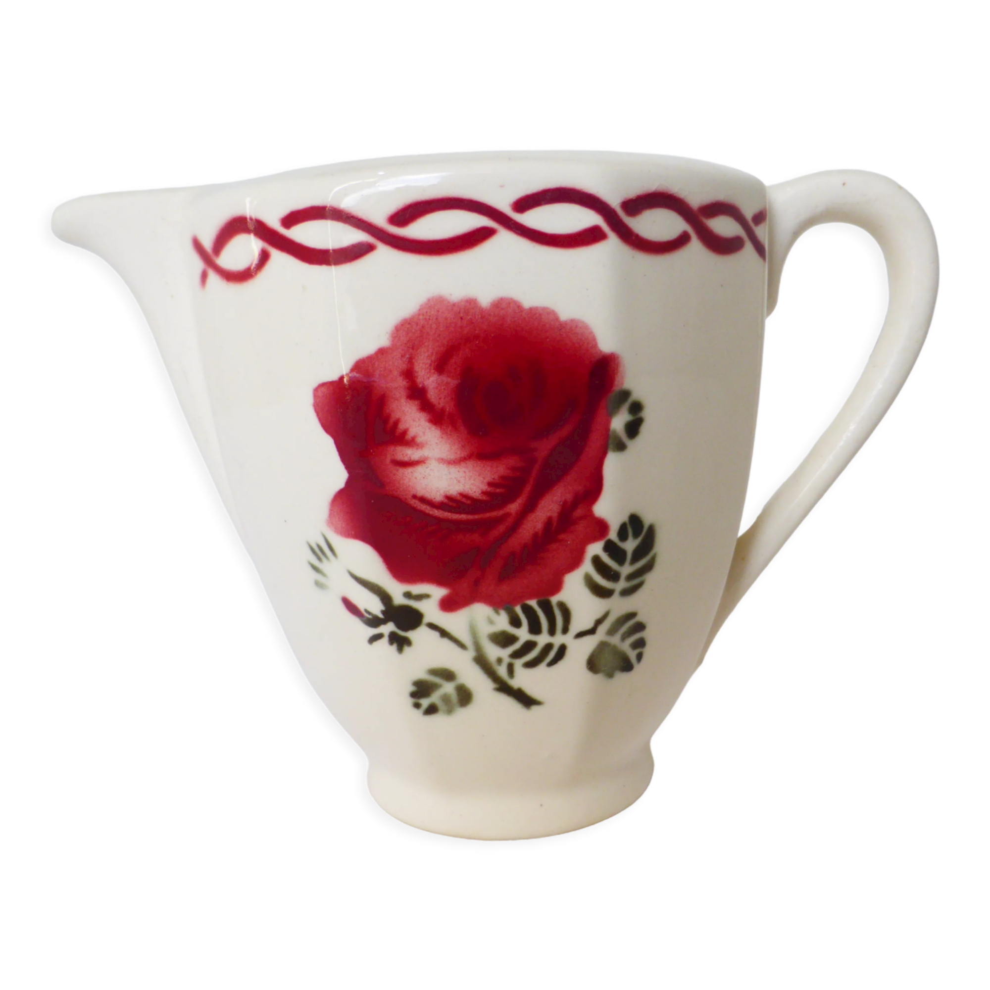 vintage milk jug of Badonviller model Germaine 220657