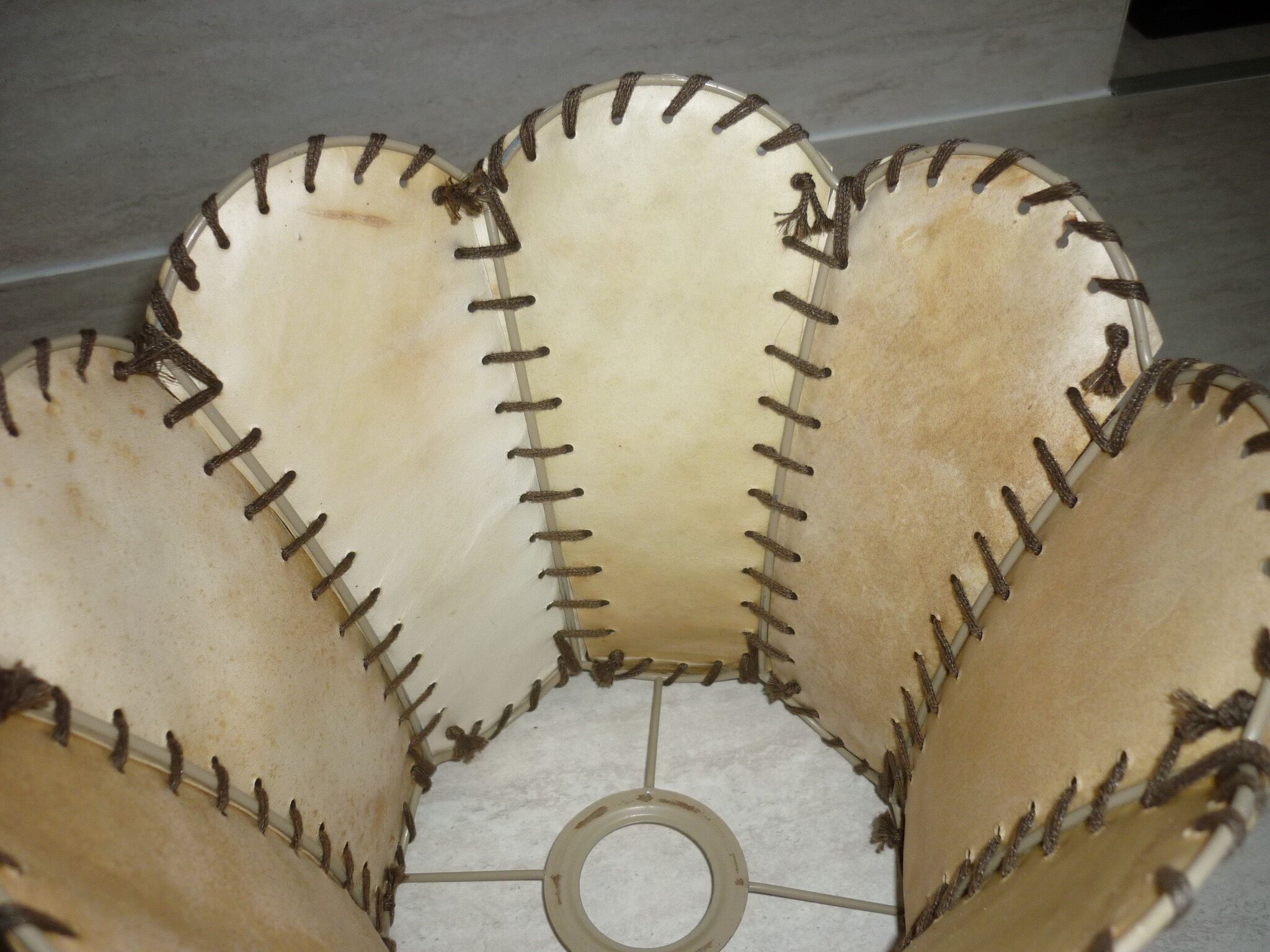 Goat skin lampshade