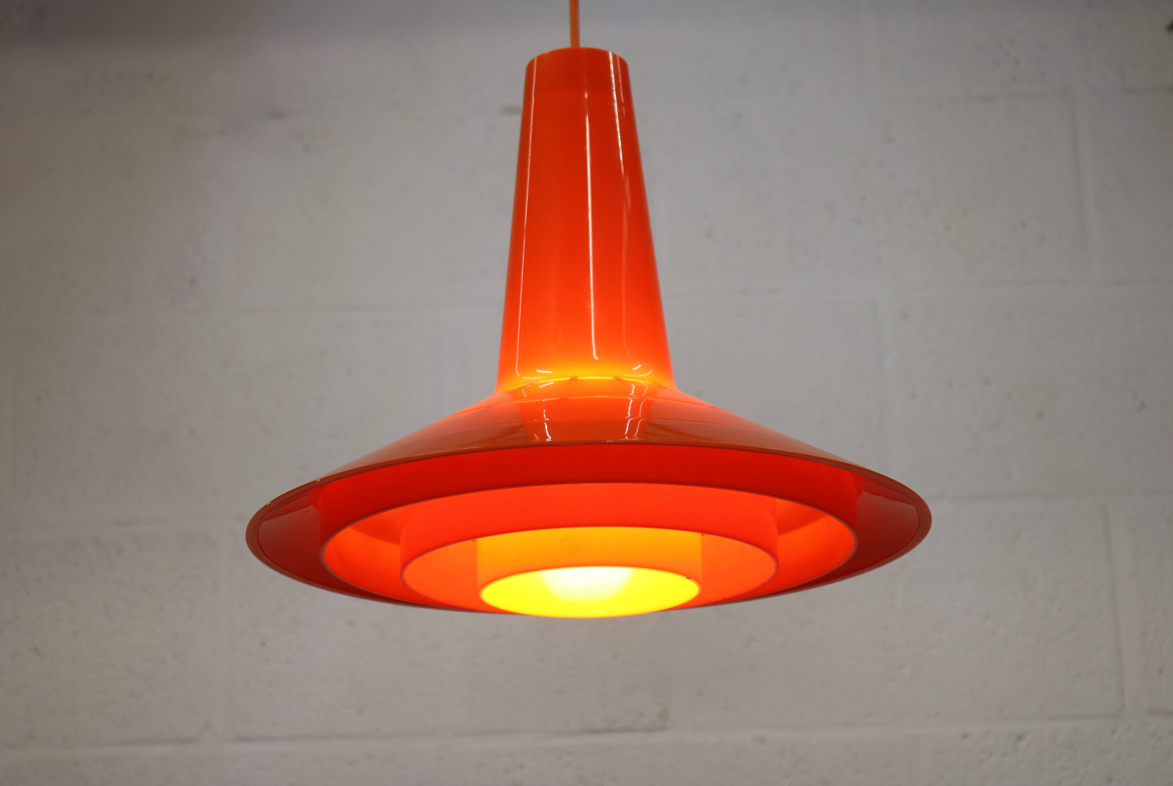Danish Plastic Design Pendant - Bent Karlby - Schroder Kemi - space age