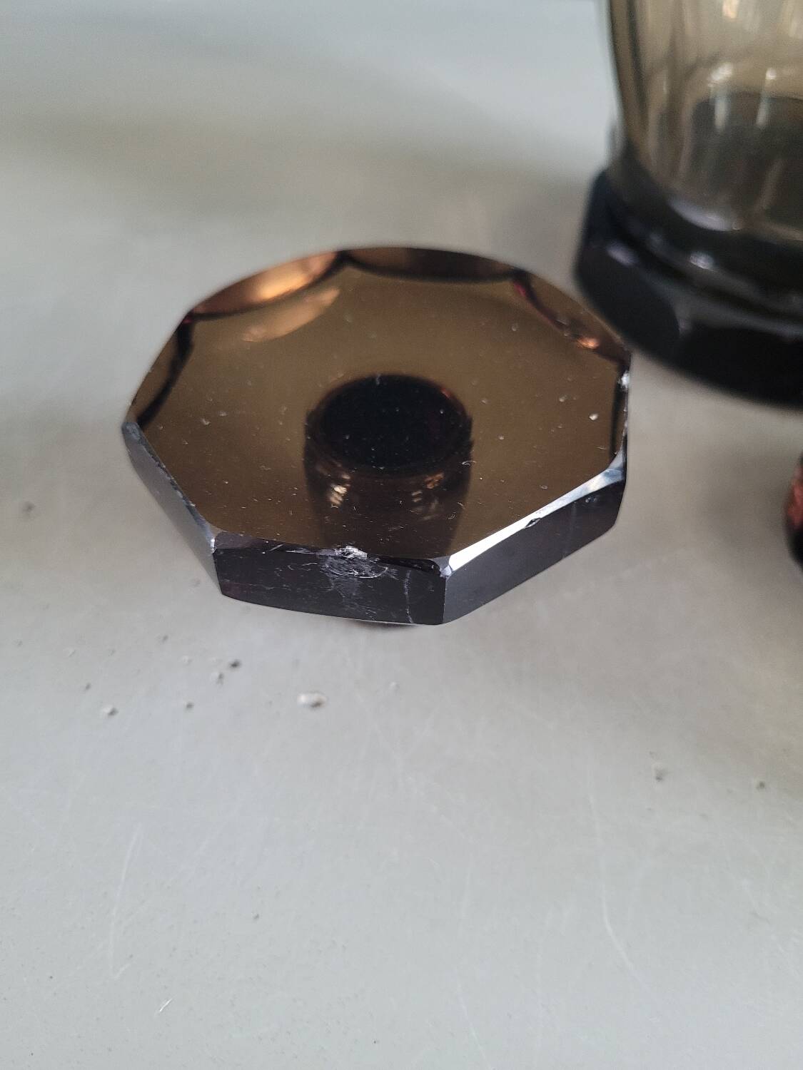 Smoked glass liqueur set