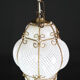 Venetian Lantern in Murano Reticello Glass, 1950s