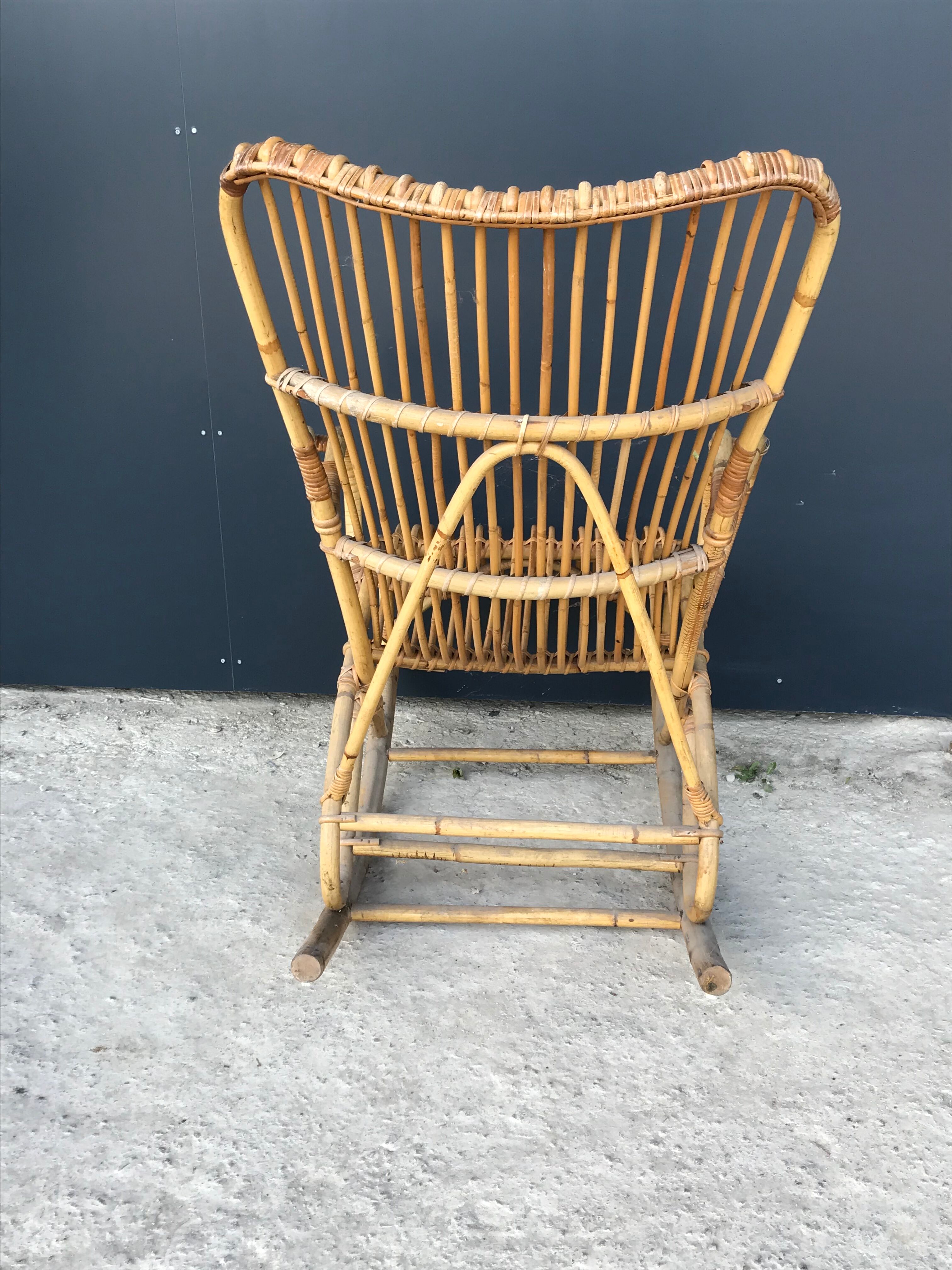 Rattan rocking-chair