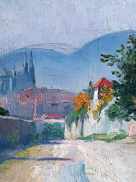 Landscape puydômois of j.bornot (xix-xxth)