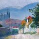 Landscape puydômois of j.bornot (xix-xxth)