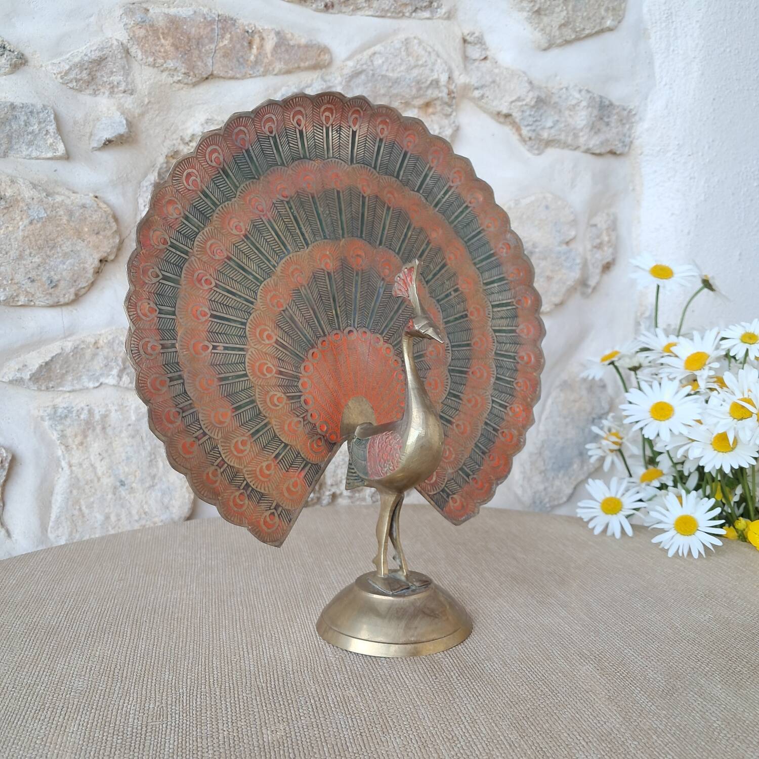 Brass peacock