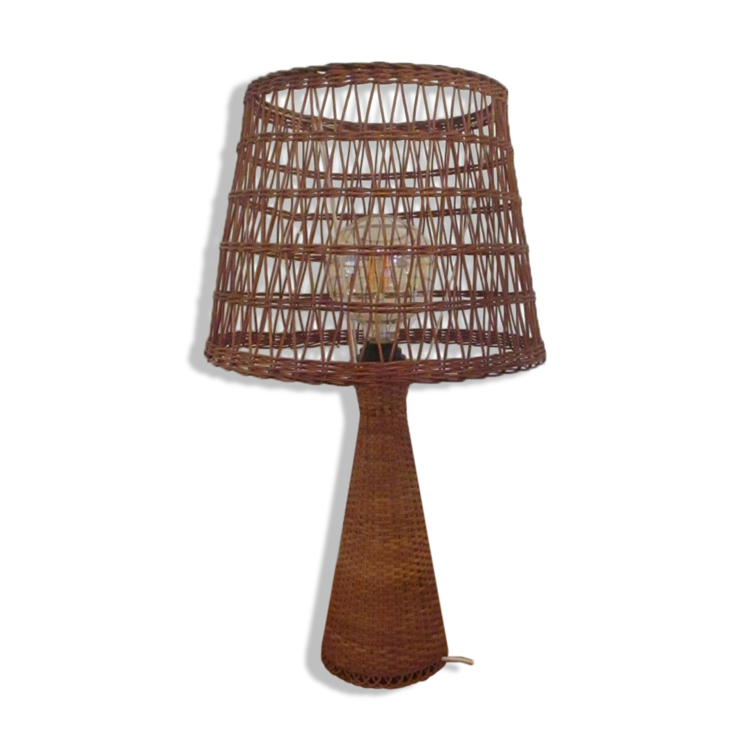 1960 Wicker Lamp