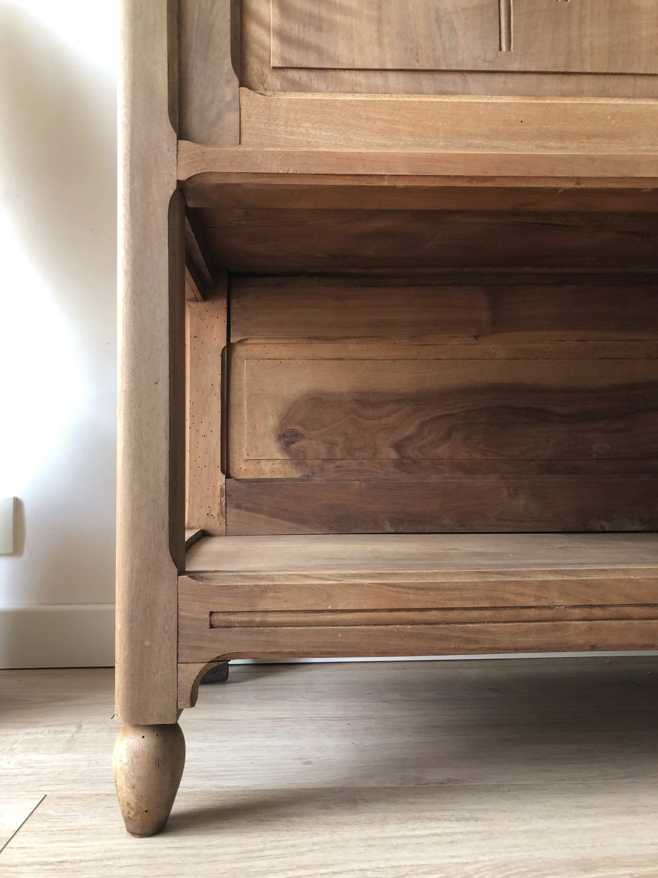 Vintage solid wood sideboard / serving trolley, Art Deco style