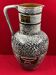 Large antique vase from the 70s, German ceramic, geometric, scarified, 36cm.