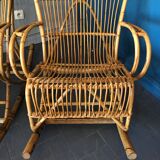 2 rattan rocking chairs