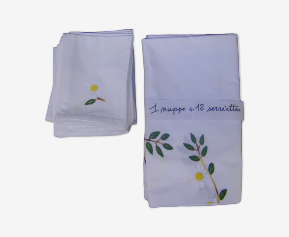 Nappe et ses douze serviettes vintage