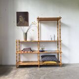 Large rattan shelf 1960