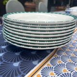 Set of nine Digoin Sarreguemines soup plates